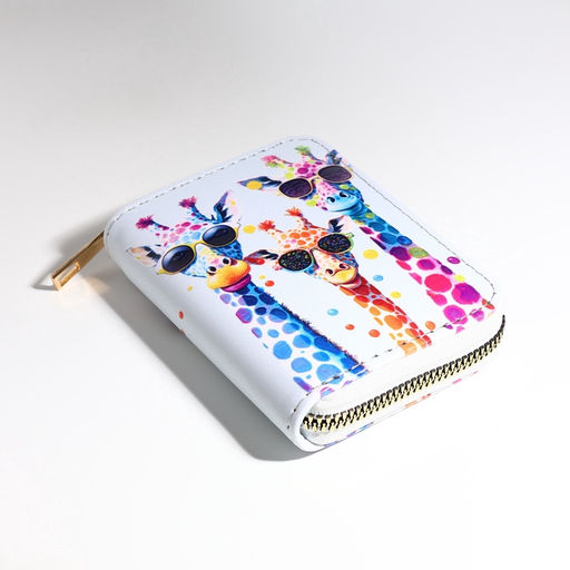 Кошелёк на молнии Жирафы, белый
