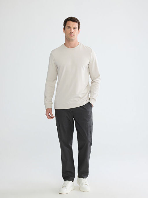 Bisiklet Yaka Uzun Kollu Erkek Ti??rt