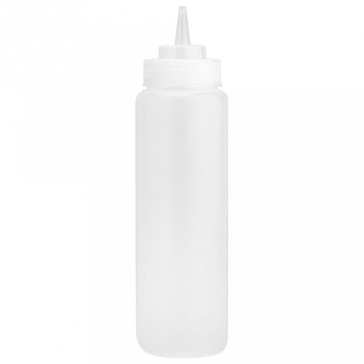 Бутылка для масла и соуса пластмассовая 700мл, д6,8см h25,5см, цветная пластмассовая крышка без колпачка в ассортименте: белый, желтый, салатовый, красный, сиреневый, бирюзовый (Китай) - Домашняя мода фото 6