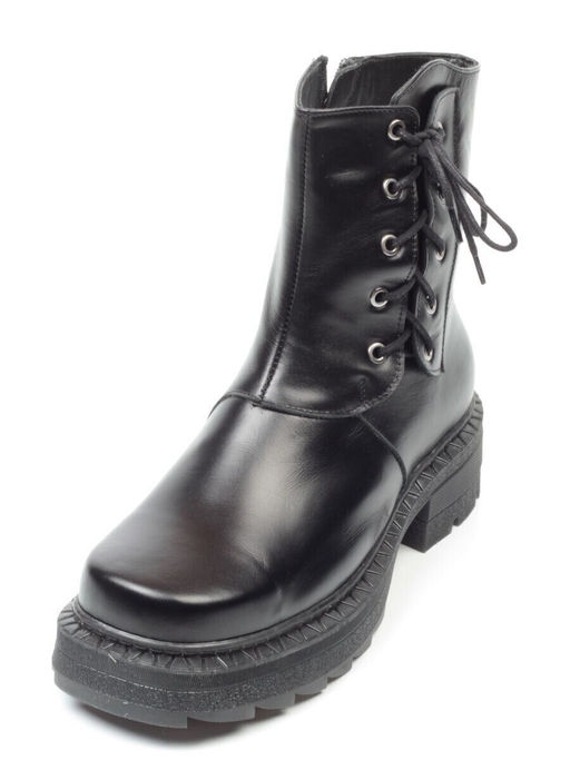 939 BLACK Ботинки зимние женские (натуральная кожа, натуральный мех)