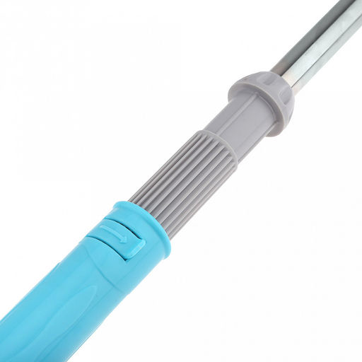 Швабра с вертикальным отжимом "Моп" насадка круглая-микрофибра 20см, рукоятка нерж. 75-122см (Китай)