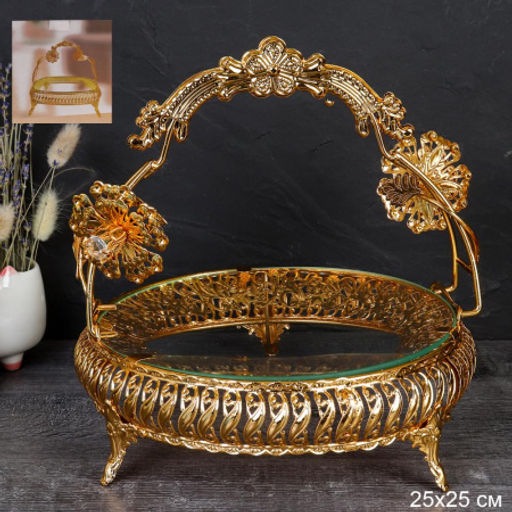 Ваза для фруктов Элит Корона 25х25 см круглая/ D-865 /уп 10/ - ГалеонТрейд фото 3