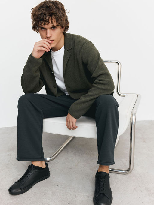 Брюки мужские 25154-497 футер серый меланж - Avese фото 119