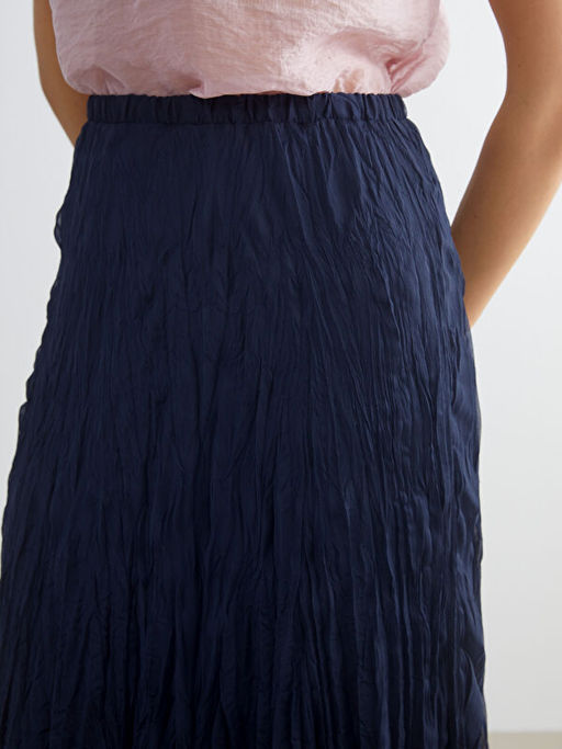 Beli Lastikli Pileli Etek