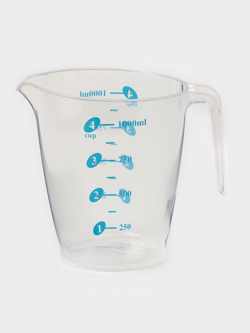 Кувшин мерный «Колор», 1 л, 17×11.5×14 см, пластик, прозрачный