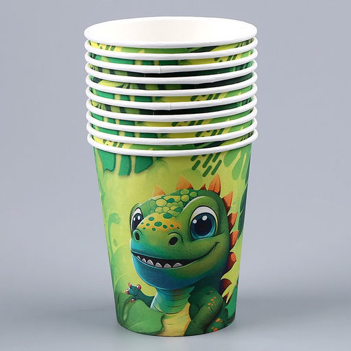 Цена за 10 шт. Стакан одноразовый бумажный «Динозавр», 250 мл