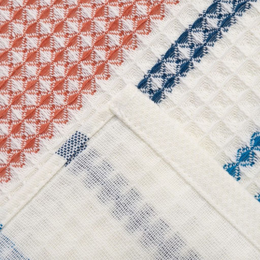 Полотенце вафельное Этель Waffle 70х140 см, цвет коричнево-голубой, 100% хлопок, 280 гр/м2  фото 5