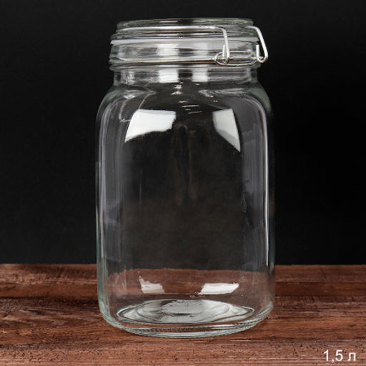 Банка для сыпучих с бугельным замком 1500 мл / O804 /уп 24/ - Галеонтрейд фото 2