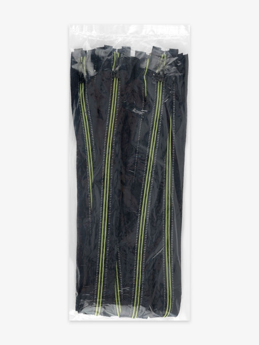 Цена за 10 шт. Молния «Спираль», №5, разъёмная, светоотражающая, замок автомат, 60 см, чёрная, зелёная