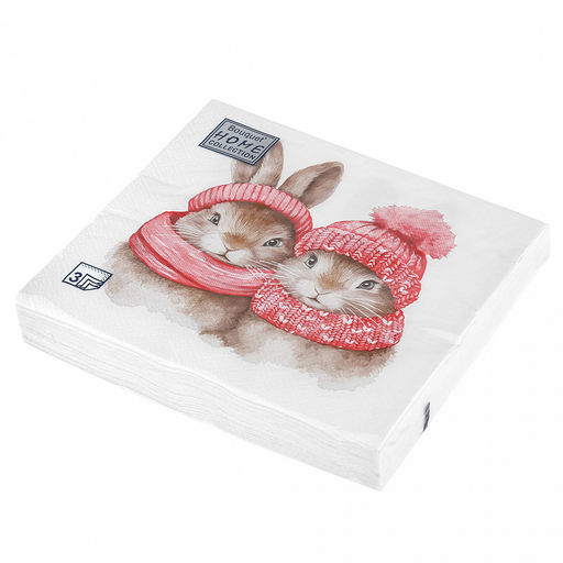 Салфетки бумажные Bouquet Home Collection Classic 33х33см, 3-х слойные, 20 штук в упаковке, 100% целлюлоза, Милые пушистики (Россия) - Домашняя мода фото 3