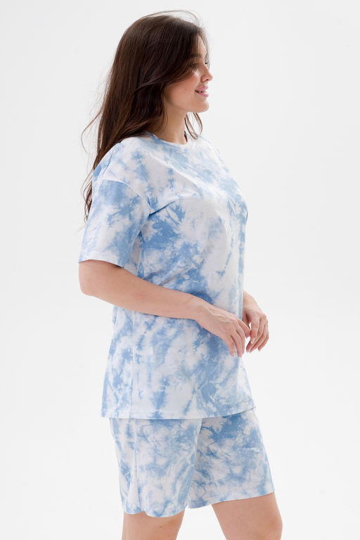 Костюм из кулирки унисекс дым голубой макси - Амадэль фото 7