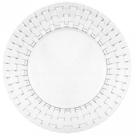 Тарелка мелкая стеклянная Ротанг д170мм, h19мм, Дели Гласс (Deli Glass) (Китай)