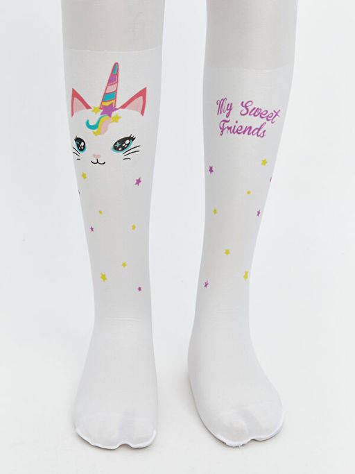 Desenli K?z ?ocuk ?nce K?lotlu ?orap