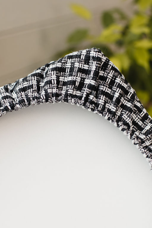 Сидушка на табурет Плетенка черная 32х32