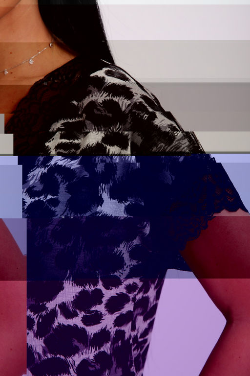 Туника женская из вискозы из вискозы Олеся серый леопард