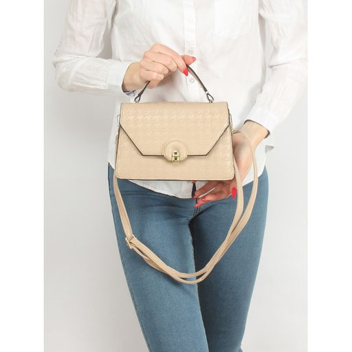 Сумка женская искусственная кожа Ch&K-1069, 1отд, плечевой ремень, бежевый SALE 255050 - Adelia фото 5