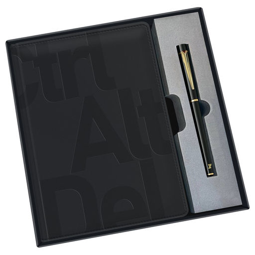 Ежедневник BG недатир. А5 136л. кожзам "Ctl + Alt + Del" + ручка (DuA5_67142) черный, в подарочной уп.