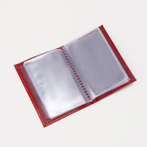 Визитница, 18 карт, цвет красный - Simaland фото 3