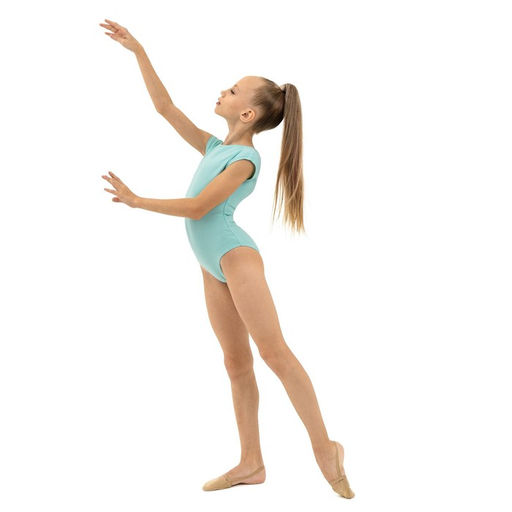 Купальник гимнастический Grace Dance, с укороченным рукавом, вырез лодочка, р. 42, цвет ментол  фото 8