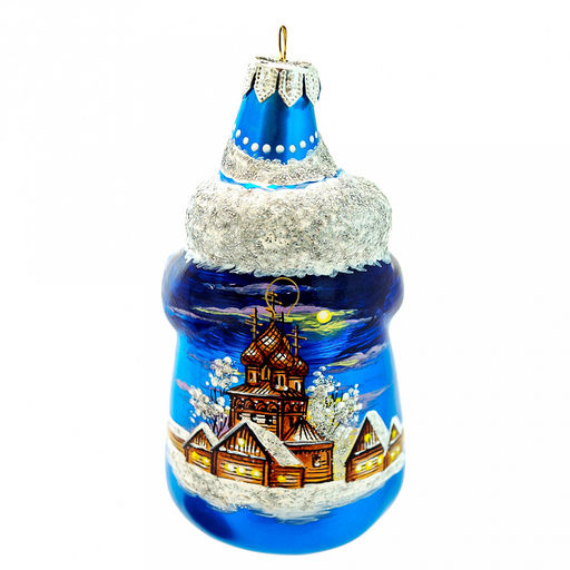 Елочная игрушка фигурка стеклянная Дедушка Мороз-2 д6см, h12см, ручная художественная роспись, подарочная упаковка (Россия) - Домашняя мода фото 2