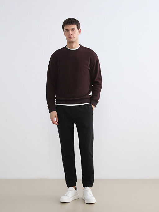 Bisiklet Yaka Erkek Sweatshirt