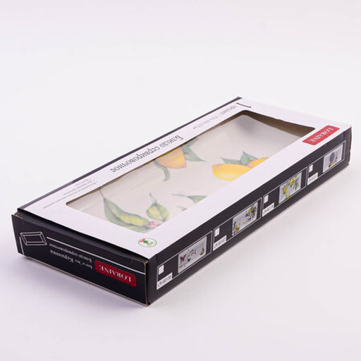 60179 Блюдо сервировочное прямоугольное Лимонный праздник доломит LR (х24) - Mayer&boch фото 3