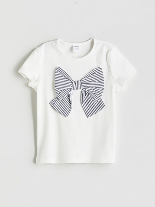 Bisiklet Yaka Ka?korse Fiyonklu K?z ?ocuk Ti??rt