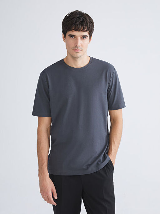 Bisiklet Yaka Penye Erkek Ti??rt