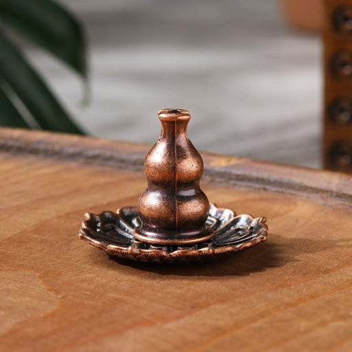 Цена за 2 шт. Подставка для благовоний палочек и спиралей "Цветок", 3,8 х 2,8 см, медная