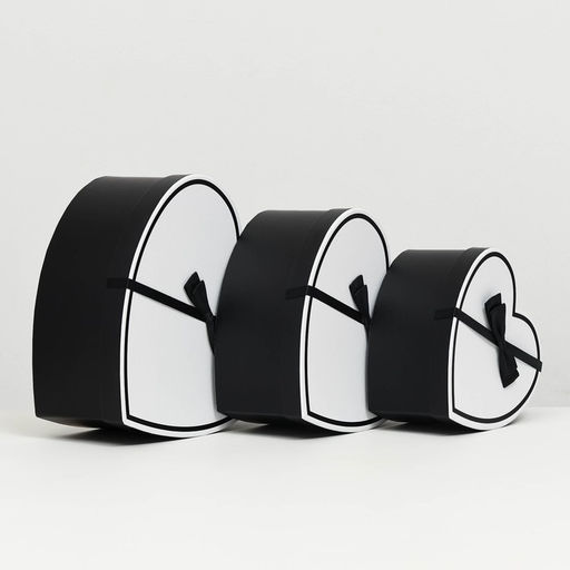 Набор подарочных коробок сердце 3 в 1, L:27?27?12cm M:23.5?23?11cm S:19?19?10cm - UPAK LAND фото 2