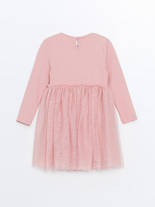 Bisiklet Yaka Uzun Kollu T?t?l? K?z Bebek Elbise - Waikiki фото 2