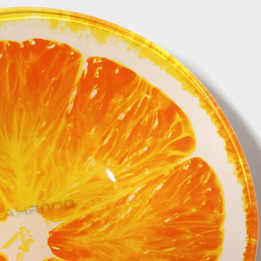 Салатник Доляна «Апельсин», 150 мл, 12×2.5 см, стекло, оранжевый