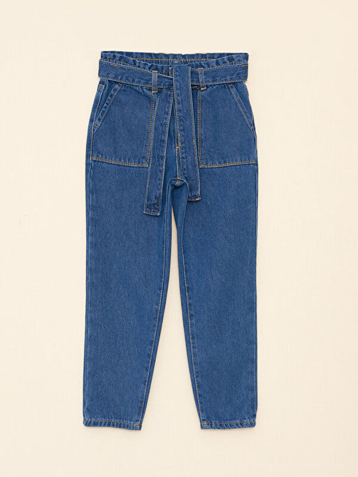 Beli Lastikli Basic K?z ?ocuk Jean Pantolon - Waikiki фото 2