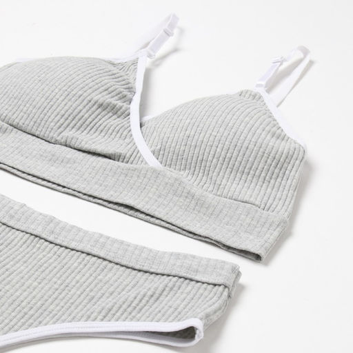 Комплект нижнего белья женский (топ, трусы) Collorista, серый, размер 46-48