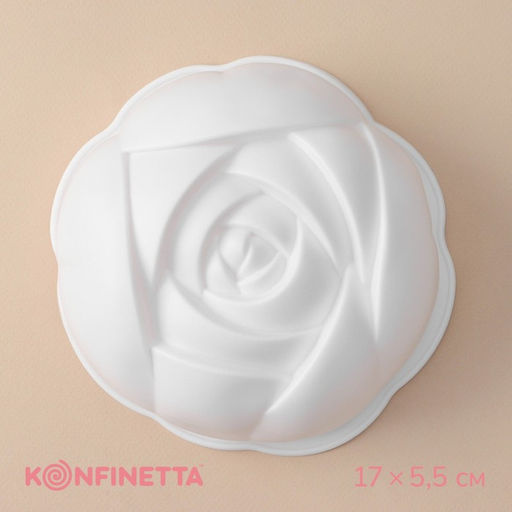 Форма для муссовых десертов и выпечки KONFINETTA Роза, 17?5,5 см, цвет белый