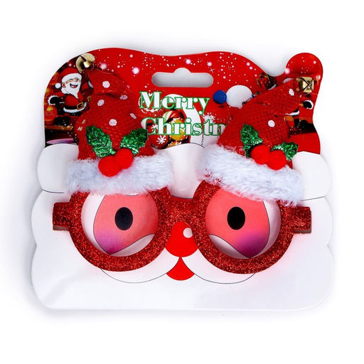 Цена за 2 шт. Карнавальные очки Новогодний колпак - Страна карнавалия фото 2