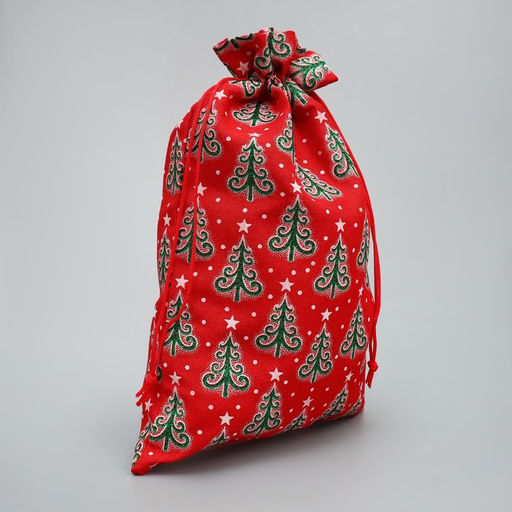 Цена за 5 шт. Мешочек подарочный холща Добра в Новом Году, ёлки, 20 х 30 см +/- 1.5 см - Дарите счастье фото 3