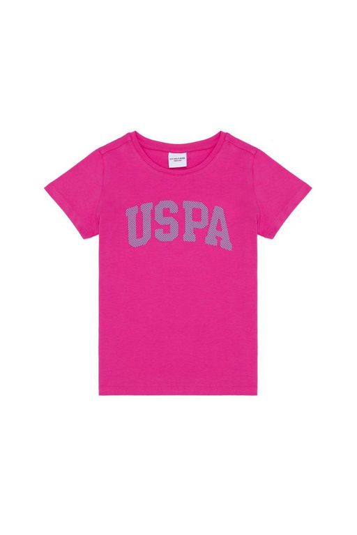 U. S. Polo Assn / Базовая футболка цвета фуксии для девочек - U.s. polo assn фото 4