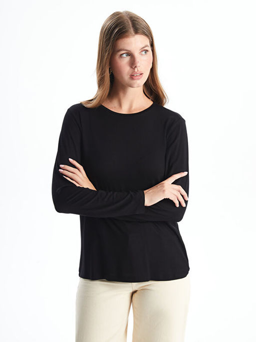 Bisiklet Yaka Kad?n Ti??rt