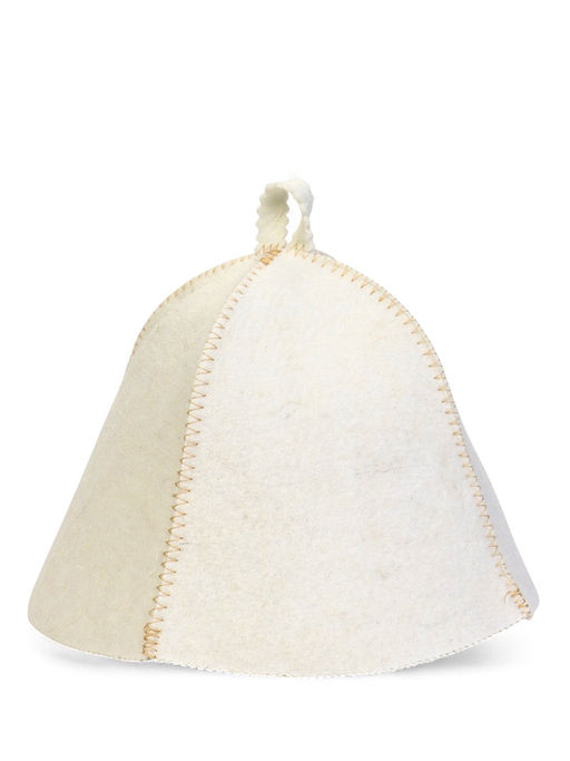 Шапка для бани и сауны «Жена царя», шерсть 50%, полиэфир 50%, белая