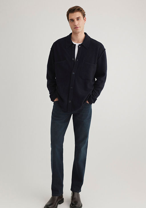 Dugmeli Lacivert H?rka - Mavi фото 2