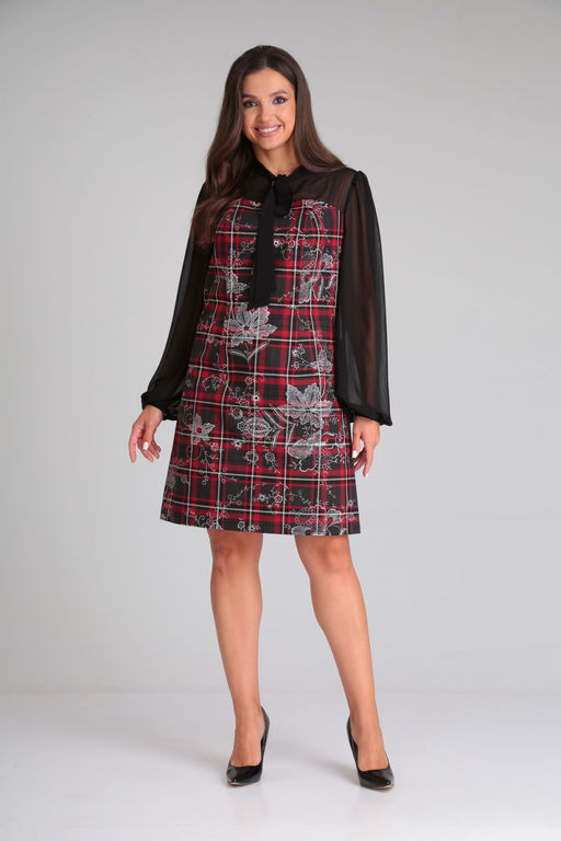 Платье Mubliz 077 красный с черным  фото 4