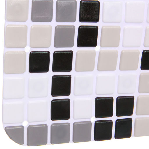 Коврик в ванну 64х34 "Орегон" серо-черный