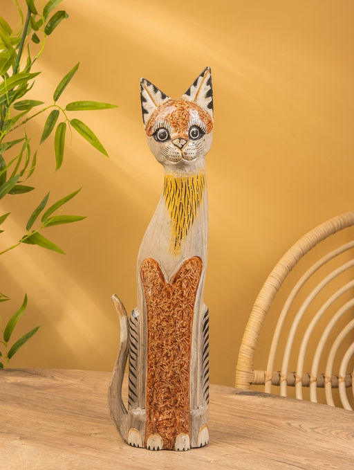 Сувенир «Кошка», 60×14×6 см, дерево, МИКС