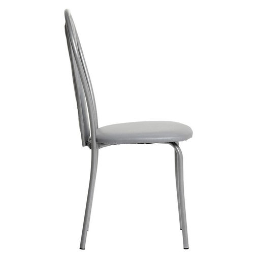 Стул для кухни «Клик Мебель. Венский Мягкий», искусственная кожа, цвет серебристый металлик/металлик