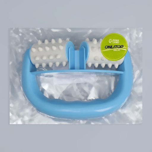 Массажёр «Роллер», с шипами, универсальный, 14×10×5 см, голубой