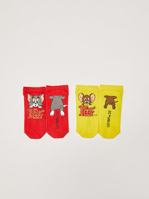 Tom ve Jerry Desenli Erkek ?ocuk Patik ?orap 3l? - Waikiki фото 2