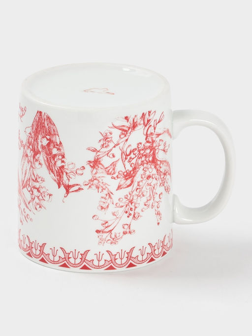 Кружка Дулевский фарфор Райские ландыши, 300 мл, фарфор, белая