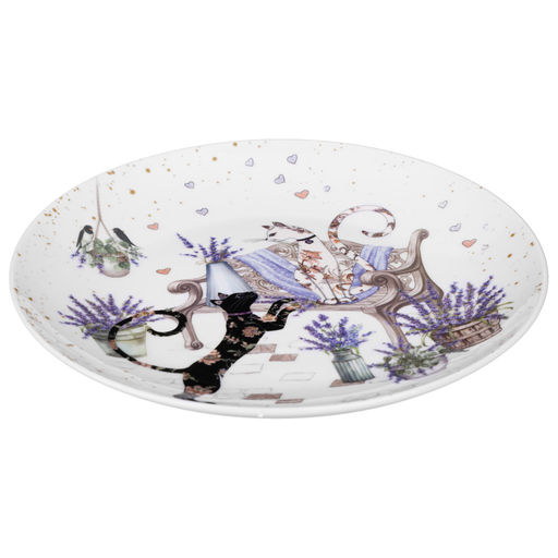 НАБОР ТАРЕЛОК ЗАКУСОЧНЫХ LEFARD ЛАВАНДОВЫЕ КОТЫ 2 ШТ. 20,5*2 СМ (КОР=18НАБ.)  фото 3