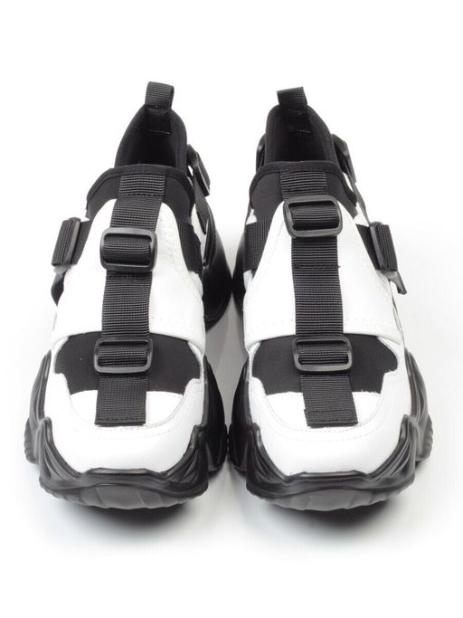 05-FDG103-2P WHITE/BLACK Кроссовки женские (натуральная кожа, текстиль) - No name фото 8